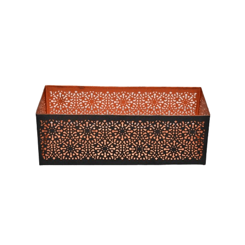 IRON CANDLE VOTIVE (BLACK & GOLD) 